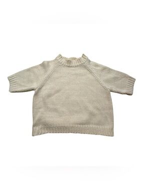 Raisonnel Cream Knit Raglan Sweater Cropped short sleeve Size Medium